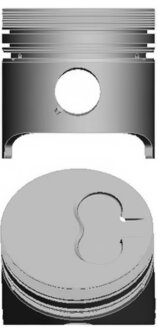 Поршень з кільцями PSA 83,00 1,9D XUD9 NURAL 87-152000-10