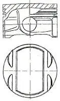 Поршень OPEL 81.6 2.5V6 C25XE/X25XE NURAL 87-307700-00 (фото 1)