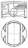 Поршень OPEL 81.6 2.5V6 C25XE/X25XE NURAL 87-307700-00 (фото 1)