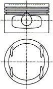 Поршень з кільцями OPEL 79.50 1.6I 16V С16XE/X16XE/X16XEL (вироб-во) NURAL 87-307807-10