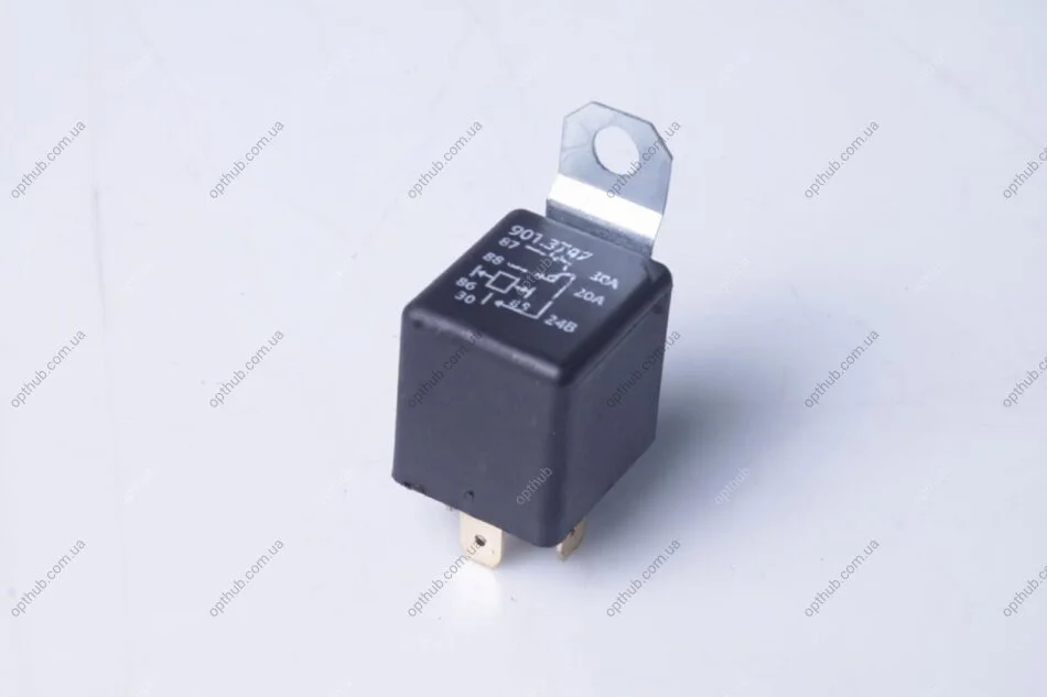 Реле 5-ти конт. 24v 30А ГАЗ.КАМАЗ (универсал) с кроншт. (произ-во) OAR 901.3747 (фото 1)
