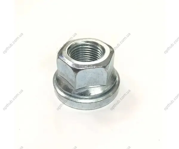 Гайка колеса Газель с шайбой М18х1.5 (белая) (пр-во NPS) OEM 3302-3101034 (фото 1)
