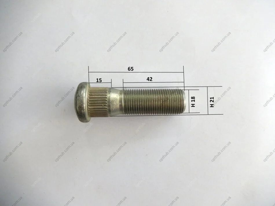 Шпилька колеса задн. (болт ступицы) Газель (тверд. 10.7) "Крепкий Орешек" НОВИНКА!!! (пр-во Авто Метиз) OEM 3302-3104018 (фото 1)