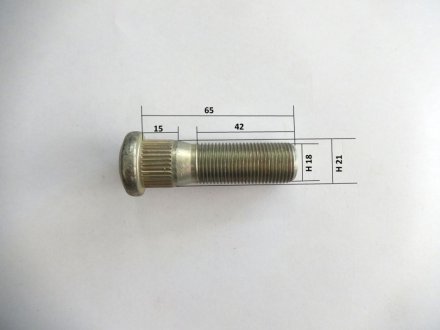 Шпилька колеса задн. (болт ступицы) Газель (тверд. 10.7) "Крепкий Орешек" НОВИНКА!!! (Авто Метиз) OEM 3302-3104018