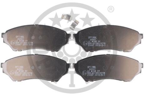 Гальмівні колодки дискові Optimal BP-84501
