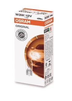 Лампа допоміжн. освітлення W3W 12V 3W W2,1x9,5d OSRAM 2821