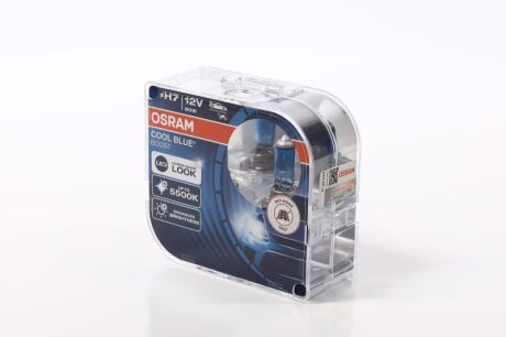 Лампа фарна H7 12V 80W PX26d COOL BLUE BOOST Next Gen компл (вір-во) OSRAM 62210CBB-HCB