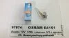 Лампа фарная H3 12v 55w Pк22s (произ-во) OSRAM 64151 (фото 1)