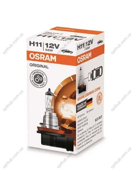 Лампа фарная H11 12V 55W PGJ19-2 ORIGINAL (произ-во) OSRAM 64211 (фото 1)