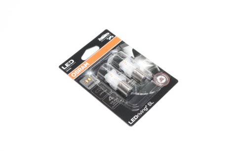 Лампа светодиодная P21W LED 12V 1,3W BA15S LEDriving SL (blister 2шт) желтая (выр-во) OSRAM 7506DYP-02B