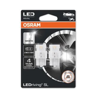 Лампа светодиодная LED W21/5W 12V 3W W3X16Q LEDriving SL (blister 2шт) (выр-во) OSRAM 7515DWP-02B