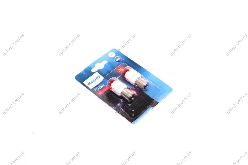 Автолампа світлодіодна P21W LED 12V 1.75W BA15S / LED RED ULTINON PRO3000 / КРАСНЫЙ / 2ШТ. BLIST -ua PHILIPS 11498U30RB2 (фото 1)