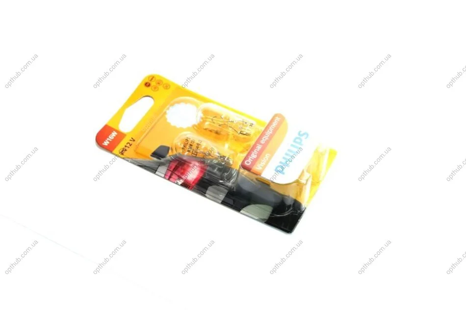 Лампа розжарювання W16W 12V 16W W2,1x9,5d Vision 2шт blister (вир-во Philips) PHILIPS 12067B2 (фото 1)