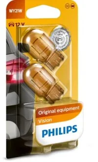 Автолампа 21W WY21W 12V 21W WX3X16D / 2ШТ. BLISTER PHILIPS 12071B2