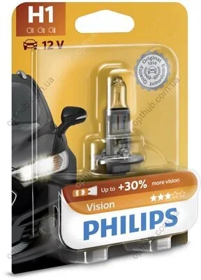 Лампа розжарювання H1premium 12v 55w P14,5s (вир-во Philips) PHILIPS 12258PRB1 (фото 1)