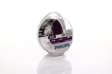 Лампа накаливания H1VisionPlus12V 55W P14,5s (пр-во Philips) PHILIPS 12258VPS2