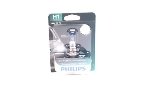 Лампа накаливания H1 X-tremeVision Pro150 (+150) 12V 55W P14,5s (пр-во Philips) PHILIPS 12258XVPB1