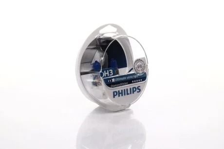 Лампа накаливания H3 12V 55W PK22s Diamond Vision 5000K (пр-во Philips) PHILIPS 12336DVS2