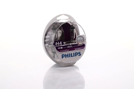 Лампа розжарювання H4VisionPlus12V 60/55W P43t-38 PHILIPS 12342VPS2