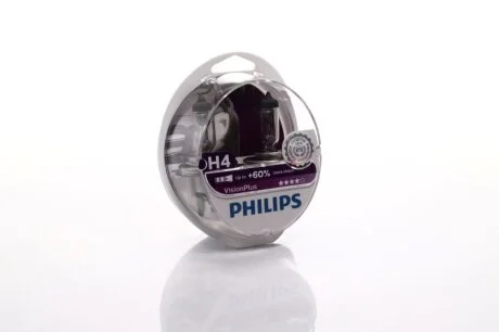 Лампа накаливания H4VisionPlus12V 60/55W P43t-38 (пр-во Philips) PHILIPS 12342VPS2