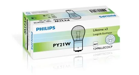 Автолампа 21W PHILIPS 12496LLECOCP