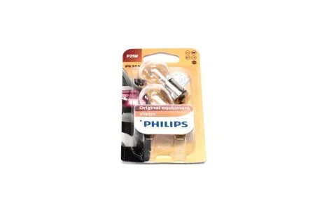 Лампа розжарювання P21W12V 21W BA15s (blister 2шт) (вир-во Philips) PHILIPS 12498B2