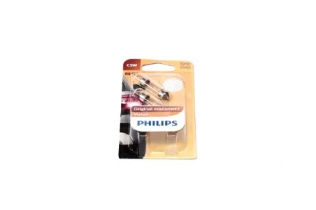 Лампа розжарювання C5W 12V SV8,5 3200К 2шт blister (вир-во Philips) PHILIPS 12844B2