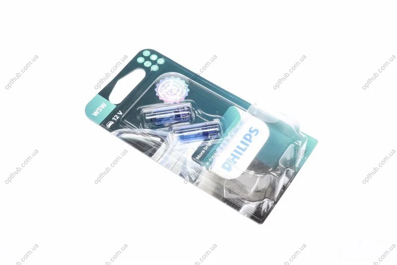 Лампа розжарювання W5W X-tremeVision Pro150 (+150) 12V 5W W2, 1x9, 5d 2шт. blister (вир-во Philips) PHILIPS 12961XVPB2 (фото 1)