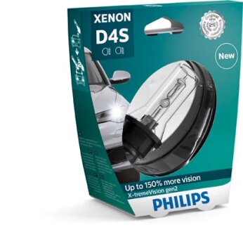 Автолампа ксенонова D4S 42V 35W 4300К P32D-5 / X-TREME VISION GEN2 - НА 150% ЗБІЛЬШЕН ПОТІК СВІТЛА PHILIPS 42402XV2S1