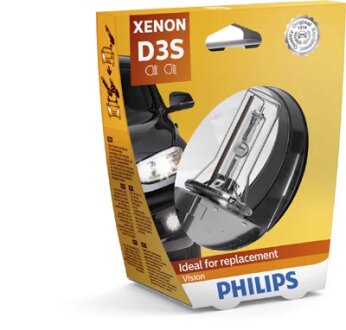 Автолампа ксенонова D3S 42V 35W 4600K PK32D-5 / VISION / 1ШТ. BLISTER PHILIPS 42403VIS1