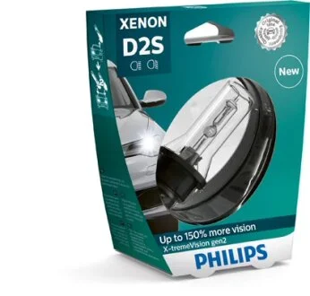 Автолампа ксенонова D2S 85V 35W P32D-2 / X-TREME VISION GEN2 - НА 150% УВЕЛИЧЕН ПОТОК СВЕТА / 1ШТ. PHILIPS 85122XV2S1