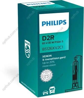 Лампа ксенонова D2R 85V 35W P32d-3 X-tremeVision gen2 +150 more vision (вир-во Philips) PHILIPS 85126XV2C1 (фото 1)
