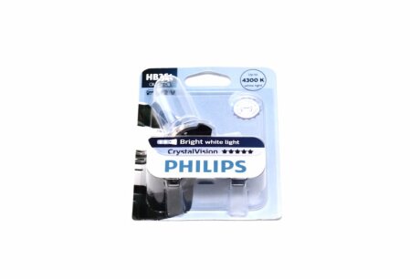 Лампа розжарювання HB3 12V 60W P20d Cristal Vision 1шт blister 4300K PHILIPS 9005CVB1