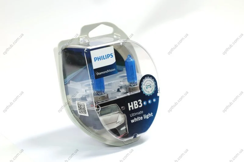 Лампа розжарювання HB3 12V 60W P20d Diamond Vision 5000K (к-т) (вир-во Philips) PHILIPS 9005DVS2 (фото 1)