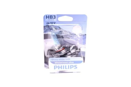 Лампа накаливания HB3 12V 60W P20d Diamond Vision 5000K (к-т) (пр-во Philips) 9005DVS2 PHILIPS 9005WVUB1