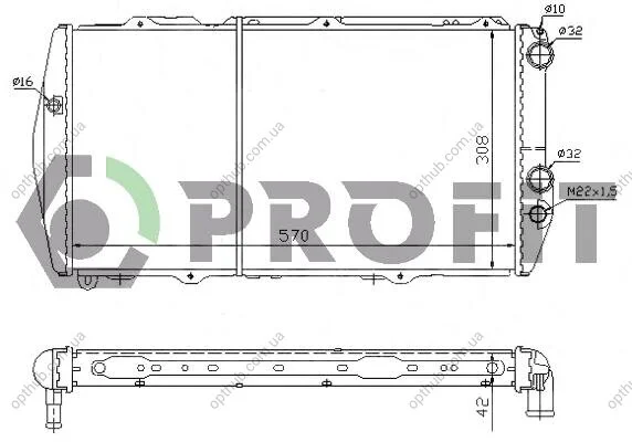 Радіатор охолоджування PROFIT 0012A6 (фото 1)