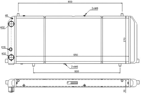 Радіатор охолоджування РАДИАТОР AUDI 100 (1.8) 84-91 (-AC) (МКПП) -ua PROFIT 0012A7