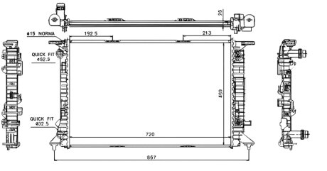 Радіатор охолоджування РАДИАТОР AUDI A4 07-15. A6 11-. Q5 08- (AT) -ua PROFIT 1740-0021