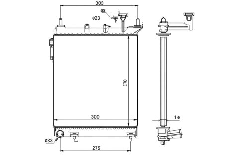 Радіатор охолоджування РАДИАТОР HYUNDAI GETZ 02-10 -ua PROFIT 1740-0143