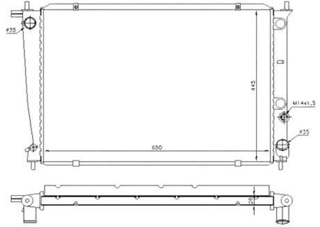 Радіатор охолоджування РАДИАТОР HYUNDAI H1 00-04 -ua PROFIT 1740-0146