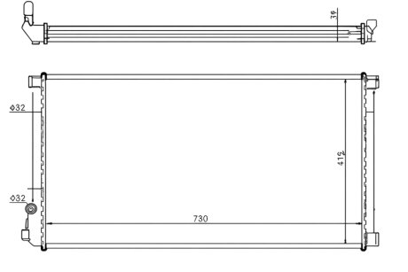 Радіатор охолоджування РАДИАТОР RENAULT MASTER 01-. OPEL MOVANO 03-06. NISSAN INTERSTAR 02- -ua PROFIT 1740-0173