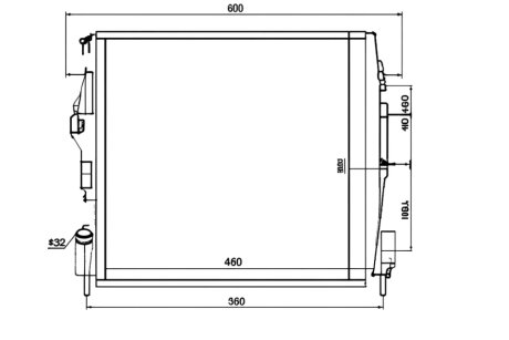 Радіатор охолоджування РАДИАТОР RENAULT KANGOO 01-. NISSAN KUBISTAR 03- -ua PROFIT 1740-0174