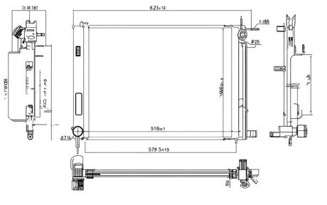 Радіатор охолоджування РАДИАТОР RENAULT/DACIA LOGAN 12-. SANDERO 12-. DUSTER 15-. DOKKER 12-. LODGY -ua PROFIT 1740-0177