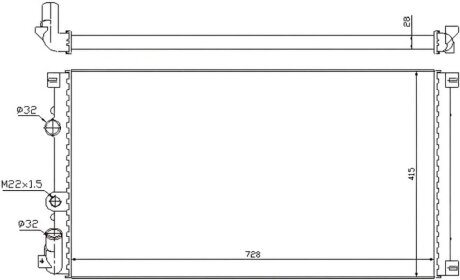 Радіатор охолоджування РАДИАТОР RENAULT MASTER 00-. OPEL MOVANO 00- (MT) -ua PROFIT 1740-0193