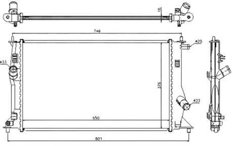 Радіатор охолоджування УЦІНКА. ДЕФОРМАЦІЯ.РАДИАТОР MAZDA 5 05- -ua PROFIT 1740-0220