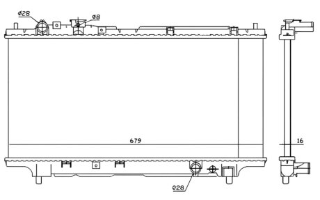 Радиатор охлаждения РАДИАТОР MAZDA 323 98-04 PROFIT 1740-0223