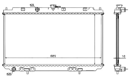 Радіатор охолоджування РАДИАТОР NISSAN ALMERA (N16) 00-. PRIMERA (P12) 02- (MT) -ua PROFIT 1740-0258