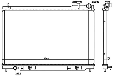 Радіатор охолоджування РАДИАТОР INFINITI FX35 03-08 -ua PROFIT 1740-0260