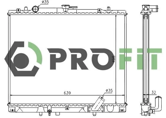 Радіатор охолодження PROFIT 1740-0284 (фото 1)