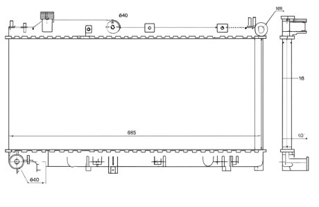 Радіатор охолоджування РАДИАТОР SUBARU IMPREZA 08-. FORESTER 08- -ua PROFIT 1740-0351
